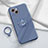 Custodia Silicone Ultra Sottile Morbida Cover con Magnetico Anello Supporto A06 per Apple iPhone 14