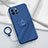 Custodia Silicone Ultra Sottile Morbida Cover con Magnetico Anello Supporto A06 per Apple iPhone 14 Pro Max