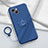 Custodia Silicone Ultra Sottile Morbida Cover con Magnetico Anello Supporto A06 per Apple iPhone 15