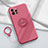 Custodia Silicone Ultra Sottile Morbida Cover con Magnetico Anello Supporto A06 per Apple iPhone 15 Pro