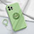 Custodia Silicone Ultra Sottile Morbida Cover con Magnetico Anello Supporto A06 per Apple iPhone 15 Pro Max