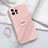 Custodia Silicone Ultra Sottile Morbida Cover con Magnetico Anello Supporto A06 per Apple iPhone 16 Pro Max Rosa