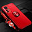 Custodia Silicone Ultra Sottile Morbida Cover con Magnetico Anello Supporto A06 per Xiaomi Mi 12 Pro 5G Rosso