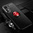 Custodia Silicone Ultra Sottile Morbida Cover con Magnetico Anello Supporto A06 per Xiaomi Mi 12S Pro 5G Rosso e Nero
