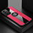 Custodia Silicone Ultra Sottile Morbida Cover con Magnetico Anello Supporto A07 per Samsung Galaxy S21 FE 5G Rosso