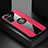 Custodia Silicone Ultra Sottile Morbida Cover con Magnetico Anello Supporto A07 per Samsung Galaxy S22 Ultra 5G Rosso