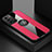 Custodia Silicone Ultra Sottile Morbida Cover con Magnetico Anello Supporto A07 per Samsung Galaxy S24 5G Rosso