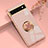 Custodia Silicone Ultra Sottile Morbida Cover con Magnetico Anello Supporto AN1 per Google Pixel 6a 5G Oro Rosa