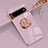 Custodia Silicone Ultra Sottile Morbida Cover con Magnetico Anello Supporto AN1 per Google Pixel 7a 5G Lavanda