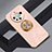 Custodia Silicone Ultra Sottile Morbida Cover con Magnetico Anello Supporto AN1 per Huawei Mate 60 Pro+ Plus Rosa