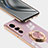 Custodia Silicone Ultra Sottile Morbida Cover con Magnetico Anello Supporto AN1 per Vivo X70 5G