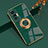 Custodia Silicone Ultra Sottile Morbida Cover con Magnetico Anello Supporto AN1 per Vivo X70 5G Verde