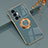 Custodia Silicone Ultra Sottile Morbida Cover con Magnetico Anello Supporto AN1 per Vivo X70 Pro+ Plus 5G