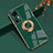 Custodia Silicone Ultra Sottile Morbida Cover con Magnetico Anello Supporto AN1 per Xiaomi Mi 12T 5G Verde