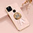 Custodia Silicone Ultra Sottile Morbida Cover con Magnetico Anello Supporto AN2 per Google Pixel 5a 5G Oro Rosa