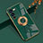 Custodia Silicone Ultra Sottile Morbida Cover con Magnetico Anello Supporto AN2 per Vivo V25 Pro 5G Verde