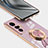 Custodia Silicone Ultra Sottile Morbida Cover con Magnetico Anello Supporto AN2 per Vivo X70 5G