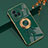 Custodia Silicone Ultra Sottile Morbida Cover con Magnetico Anello Supporto AN2 per Vivo X80 5G Verde