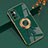 Custodia Silicone Ultra Sottile Morbida Cover con Magnetico Anello Supporto AN2 per Xiaomi Redmi Note 10 5G Verde