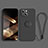 Custodia Silicone Ultra Sottile Morbida Cover con Magnetico Anello Supporto G02 per Apple iPhone 15 Nero