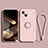 Custodia Silicone Ultra Sottile Morbida Cover con Magnetico Anello Supporto G02 per Apple iPhone 15 Plus