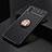 Custodia Silicone Ultra Sottile Morbida Cover con Magnetico Anello Supporto JM1 per Samsung Galaxy A02 Oro e Nero