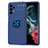 Custodia Silicone Ultra Sottile Morbida Cover con Magnetico Anello Supporto JM1 per Samsung Galaxy A23 4G Blu