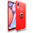 Custodia Silicone Ultra Sottile Morbida Cover con Magnetico Anello Supporto JM1 per Samsung Galaxy M01s Rosso