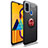 Custodia Silicone Ultra Sottile Morbida Cover con Magnetico Anello Supporto JM1 per Samsung Galaxy M30s Rosso e Nero