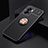 Custodia Silicone Ultra Sottile Morbida Cover con Magnetico Anello Supporto JM2 per OnePlus Nord N300 5G Oro e Nero