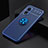 Custodia Silicone Ultra Sottile Morbida Cover con Magnetico Anello Supporto JM2 per Oppo A1 Pro 5G Blu