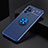 Custodia Silicone Ultra Sottile Morbida Cover con Magnetico Anello Supporto JM2 per Oppo F19 Pro