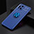 Custodia Silicone Ultra Sottile Morbida Cover con Magnetico Anello Supporto JM2 per Oppo Find X3 Pro 5G