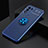 Custodia Silicone Ultra Sottile Morbida Cover con Magnetico Anello Supporto JM2 per Oppo K9S 5G Blu