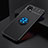 Custodia Silicone Ultra Sottile Morbida Cover con Magnetico Anello Supporto JM2 per Samsung Galaxy A22 5G Blu e Nero