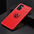 Custodia Silicone Ultra Sottile Morbida Cover con Magnetico Anello Supporto JM2 per Samsung Galaxy A52s 5G Rosso