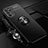 Custodia Silicone Ultra Sottile Morbida Cover con Magnetico Anello Supporto JM3 per Oppo Reno6 Pro 5G India Nero