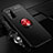 Custodia Silicone Ultra Sottile Morbida Cover con Magnetico Anello Supporto JM3 per Samsung Galaxy S20 Rosso e Nero