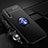 Custodia Silicone Ultra Sottile Morbida Cover con Magnetico Anello Supporto per Huawei P smart S Blu e Nero