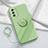 Custodia Silicone Ultra Sottile Morbida Cover con Magnetico Anello Supporto per Oppo A53s 5G Verde
