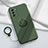 Custodia Silicone Ultra Sottile Morbida Cover con Magnetico Anello Supporto per Oppo A53s 5G Verde Notte