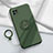 Custodia Silicone Ultra Sottile Morbida Cover con Magnetico Anello Supporto per Oppo A73 5G Verde