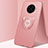 Custodia Silicone Ultra Sottile Morbida Cover con Magnetico Anello Supporto per Oppo Ace2 Rosa