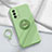 Custodia Silicone Ultra Sottile Morbida Cover con Magnetico Anello Supporto per Oppo K9 5G Verde