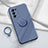 Custodia Silicone Ultra Sottile Morbida Cover con Magnetico Anello Supporto per Oppo Reno6 Pro 5G