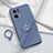 Custodia Silicone Ultra Sottile Morbida Cover con Magnetico Anello Supporto per Oppo Reno7 Pro 5G