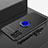 Custodia Silicone Ultra Sottile Morbida Cover con Magnetico Anello Supporto per Samsung Galaxy A51 5G Blu e Nero