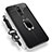 Custodia Silicone Ultra Sottile Morbida Cover con Magnetico Anello Supporto per Samsung Galaxy A6 Plus Nero