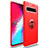 Custodia Silicone Ultra Sottile Morbida Cover con Magnetico Anello Supporto per Samsung Galaxy S10 5G SM-G977B Rosso