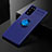 Custodia Silicone Ultra Sottile Morbida Cover con Magnetico Anello Supporto per Samsung Galaxy S20 FE 2022 5G Blu